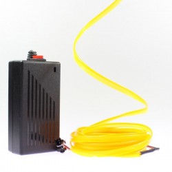 5m gelber Leuchtfaden mit 220V Stromversorgung + Blinklicht