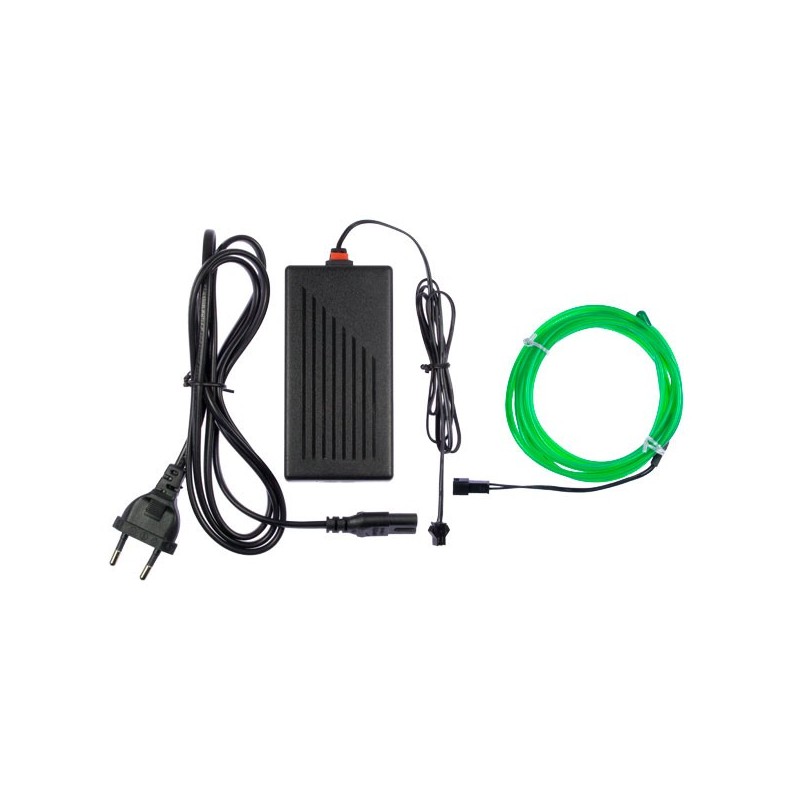 Flexible Neonröhre Hausdekoration grün - 2m + Blinklicht