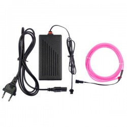 Cable luminoso deco maison rose - 2m + tapajuntas