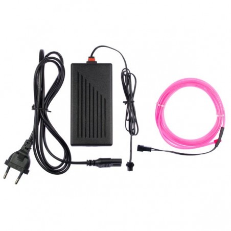 Cable luminoso deco maison rose - 2m + tapajuntas