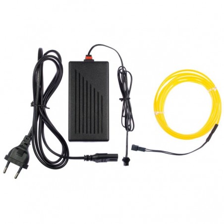 Cable luminoso deco house amarillo - 2m + tapajuntas