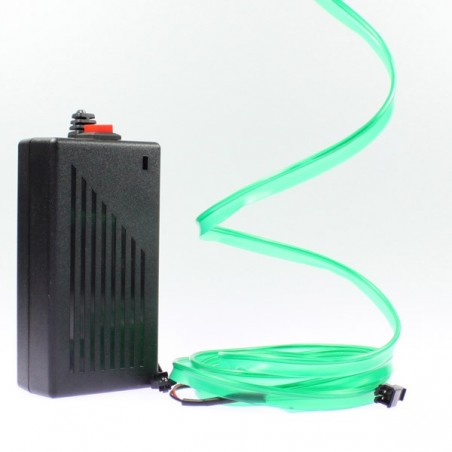2m grüner Leuchtfaden mit 220V-Stromversorgung + Blinklicht