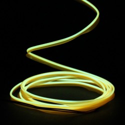 2m gelber Leuchtfaden mit 220V-Stromversorgung + Blinklicht