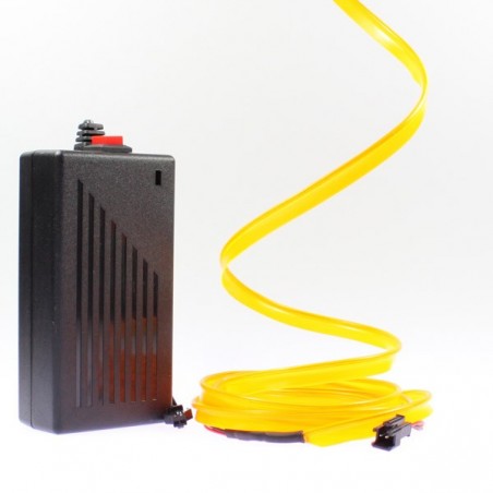 Orangefarbener Leuchtfaden mit 2m langem Hals und 220V-Stromversorgung + Blinklicht