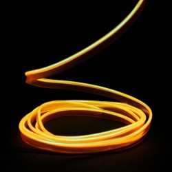 Orangefarbener Leuchtfaden mit 2m langem Hals und 220V-Stromversorgung + Blinklicht