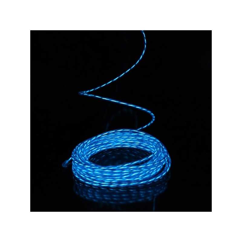 Kit el wire animated blue 2m battery-operated