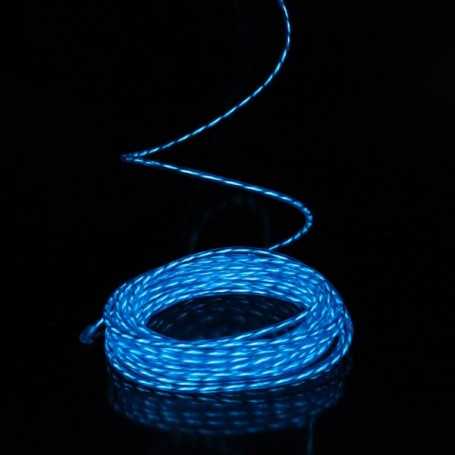 Kit el wire animated blue 2m battery-operated