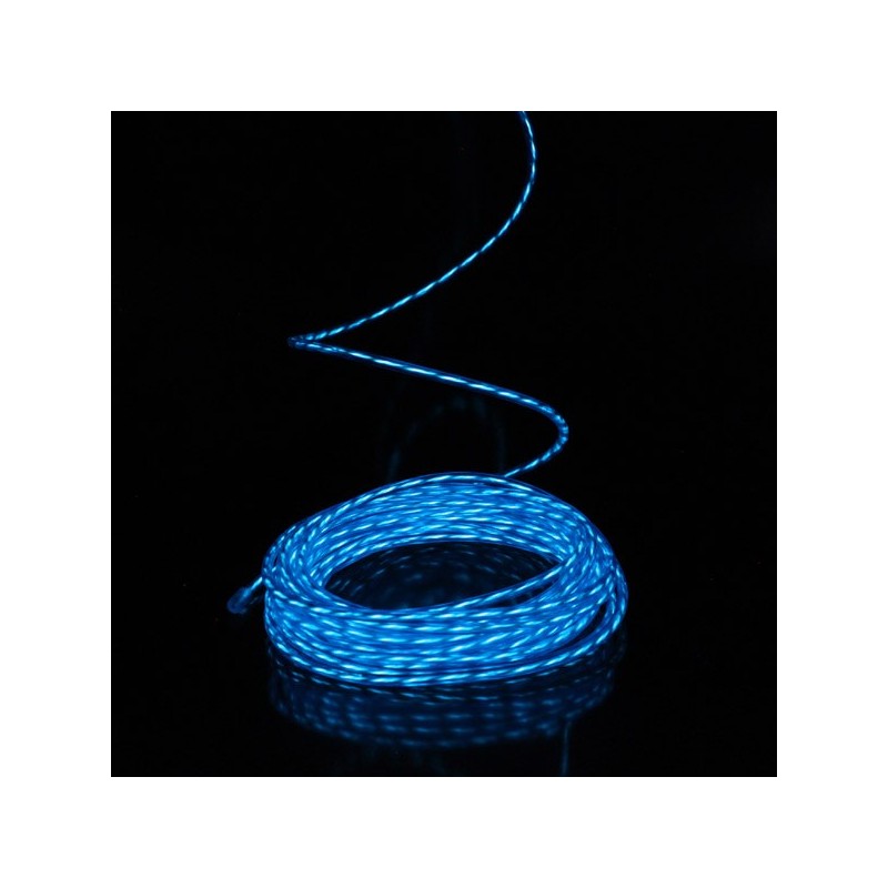 Kit cable luminoso azul animado 2m 220 voltios