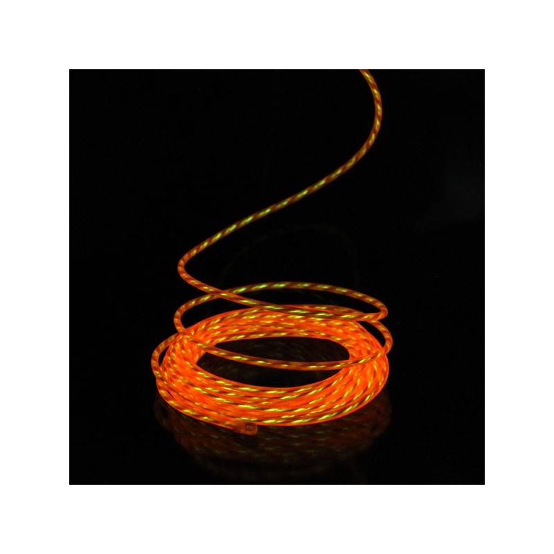 Kit cable luminoso naranja animado 2m 220 voltios