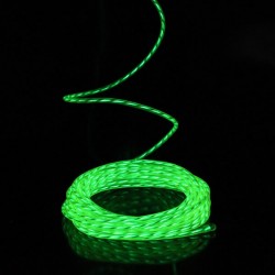 Elektrolumineszenz-Drahtset animiert limonengrün 2m 220 Volt