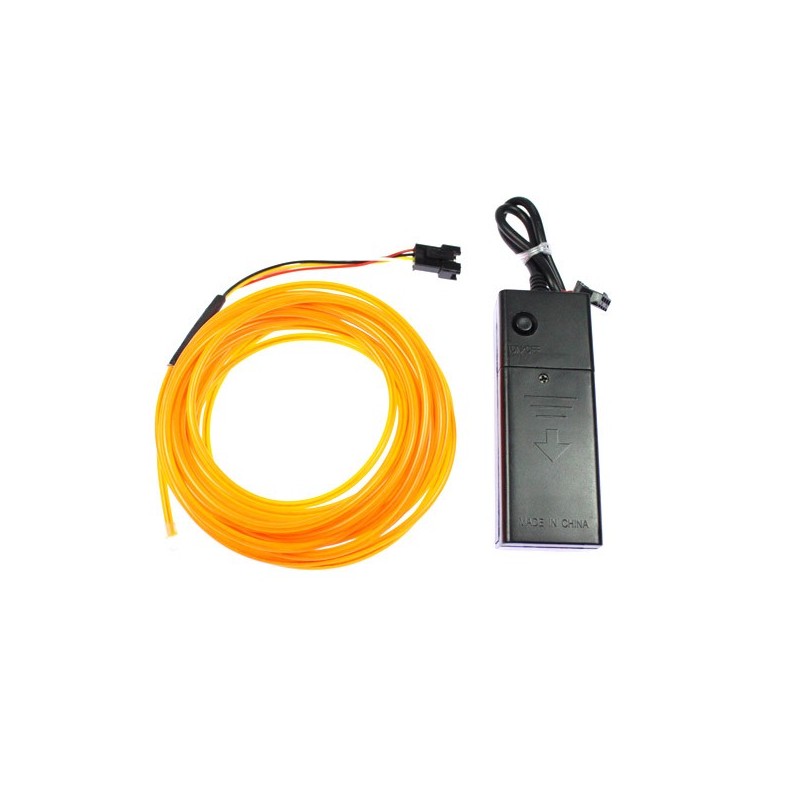 Cable luminoso pilas naranjas