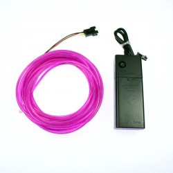 Cable luminoso pilas violeta