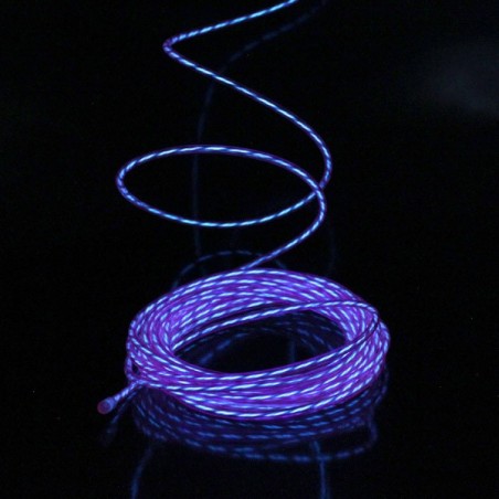 Kit el wire animated purple 2m battery-operated