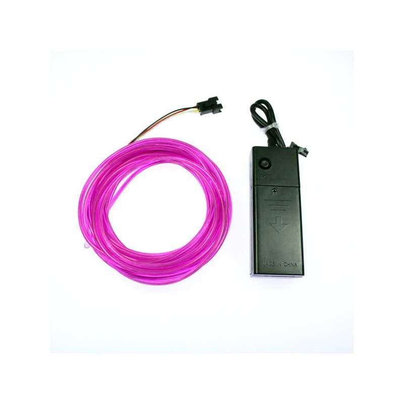Cable luminoso pilas violeta