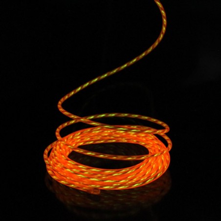 Kit cable luminoso animado naranja 2m tuning especial