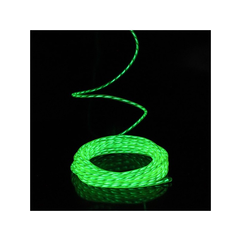 Kit cable luminoso animado verde lima 2m tuning especial