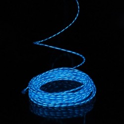 Kit cable luminoso azul animado 2m 220 voltios