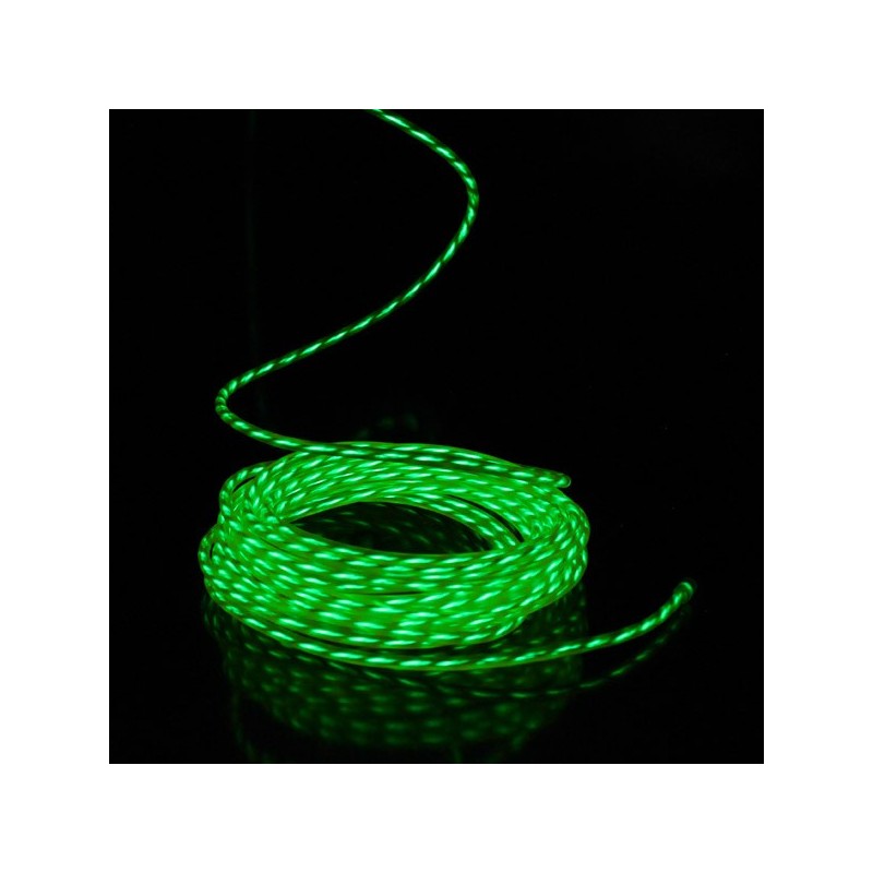 Kit cable luminoso verde animado 2m 220 voltios
