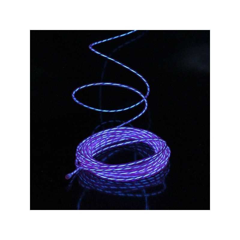 Animiertes Elektrolumineszenz-Drahtset violett 2m 220 Volt