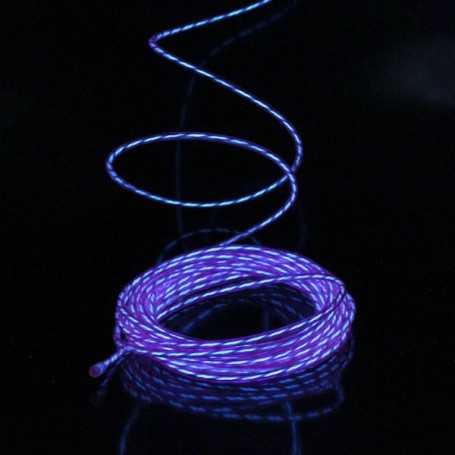 Kit cable luminoso animado morado 2m 220 voltios