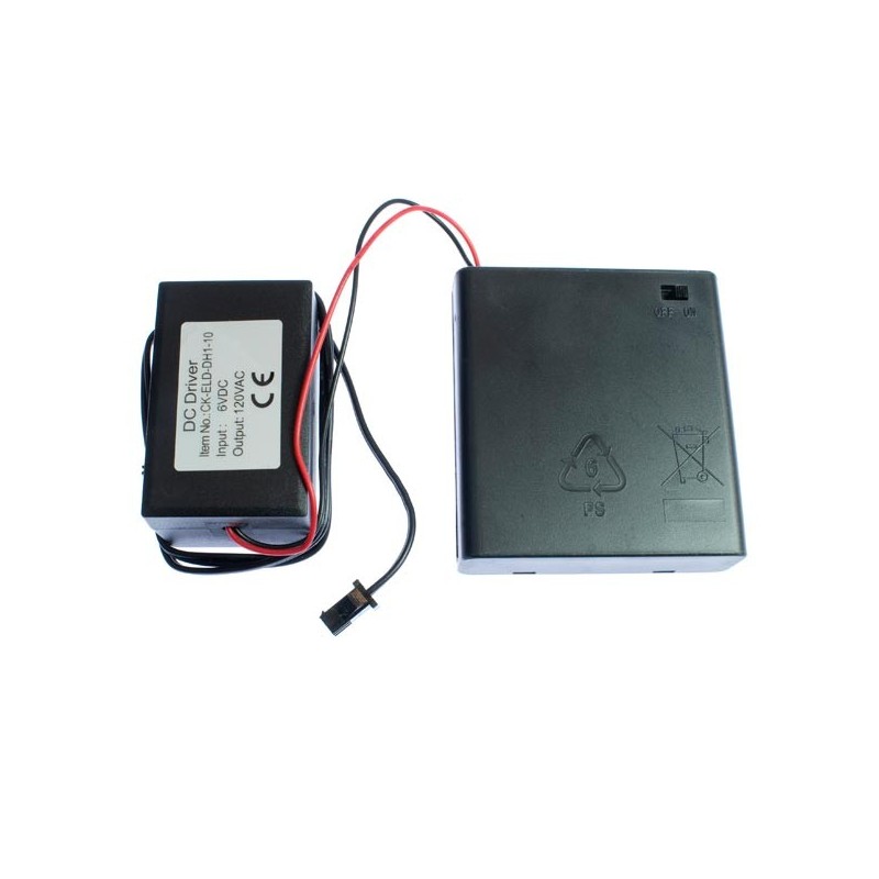 6V-Batterie - 10m Leuchtdraht mit Halsband