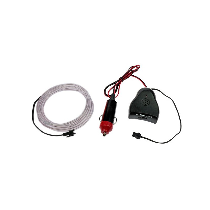 Neon flexible tuning auto blanc + capteur de son - 2m