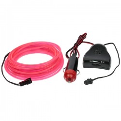 Neon Schlauch Autotuning rosa + Tonsensor - 5m - Durchm. 3mm