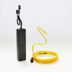 Flexibles Neonkabel 2m gelb batteriebetrieben mit Tonsensor