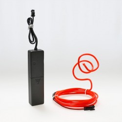 2m rotes, flexibles, batteriebetriebenes Neonkabel mit Tonsensor