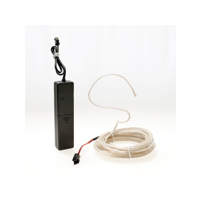 El wire flexiforme 5m weiß batteriebetrieben mit Tonabnehmer