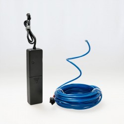 Cable luminoso moldeable 5 m azul a pilas con sensor de sonido