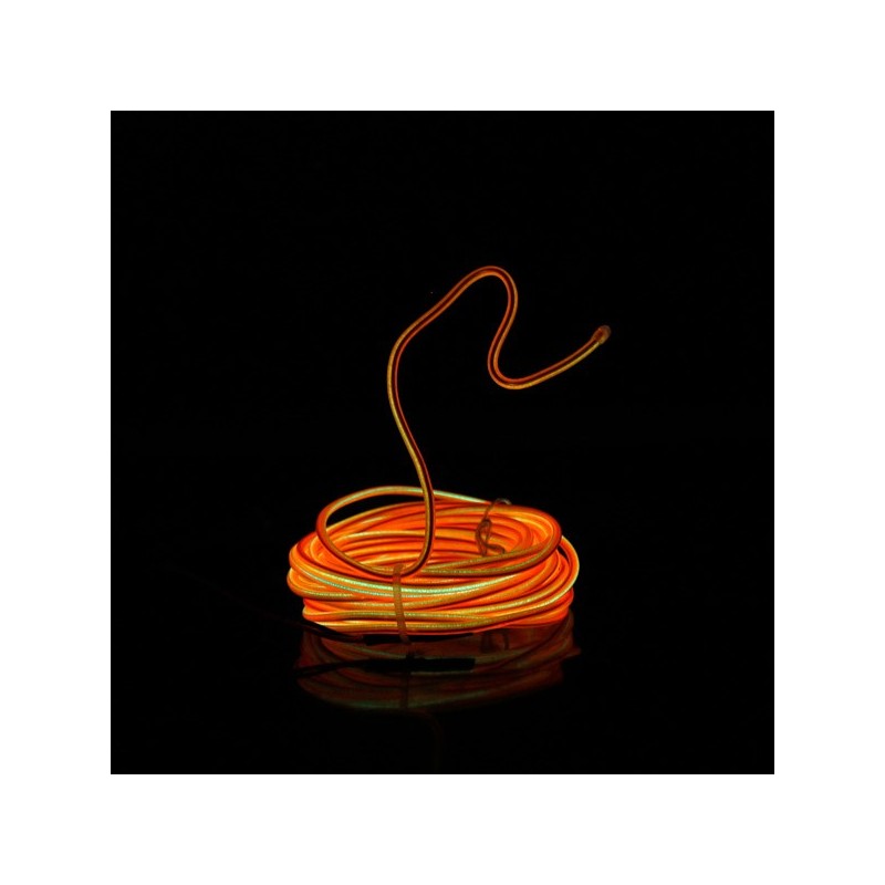 El wire flexiforme 5m orange à piles avec capteur de son