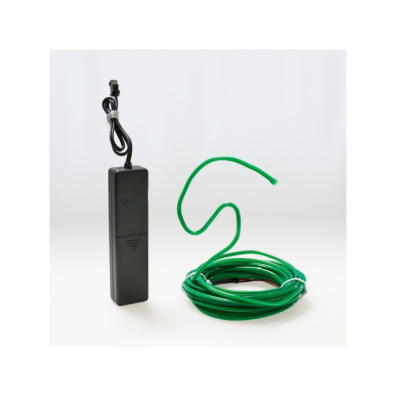 El wire flexiforme 5m vert à piles avec capteur de son