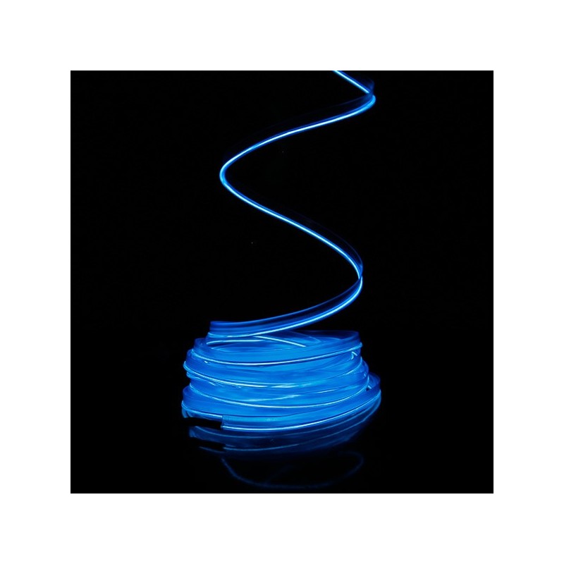 Cable luminoso bisel azul a pilas de 2 m con sensor de sonido