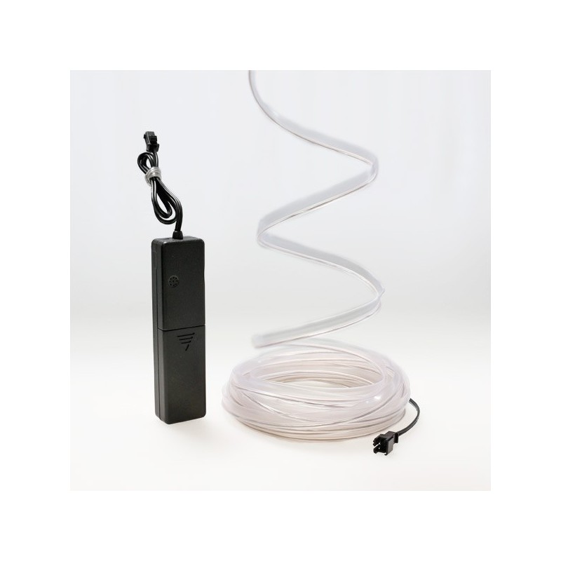 Wire sewable el wire white 5m with sound sensor battery box
