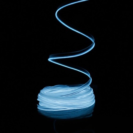 5m weißes Neonkabel mit Batteriegehäuse und Tonabnehmer