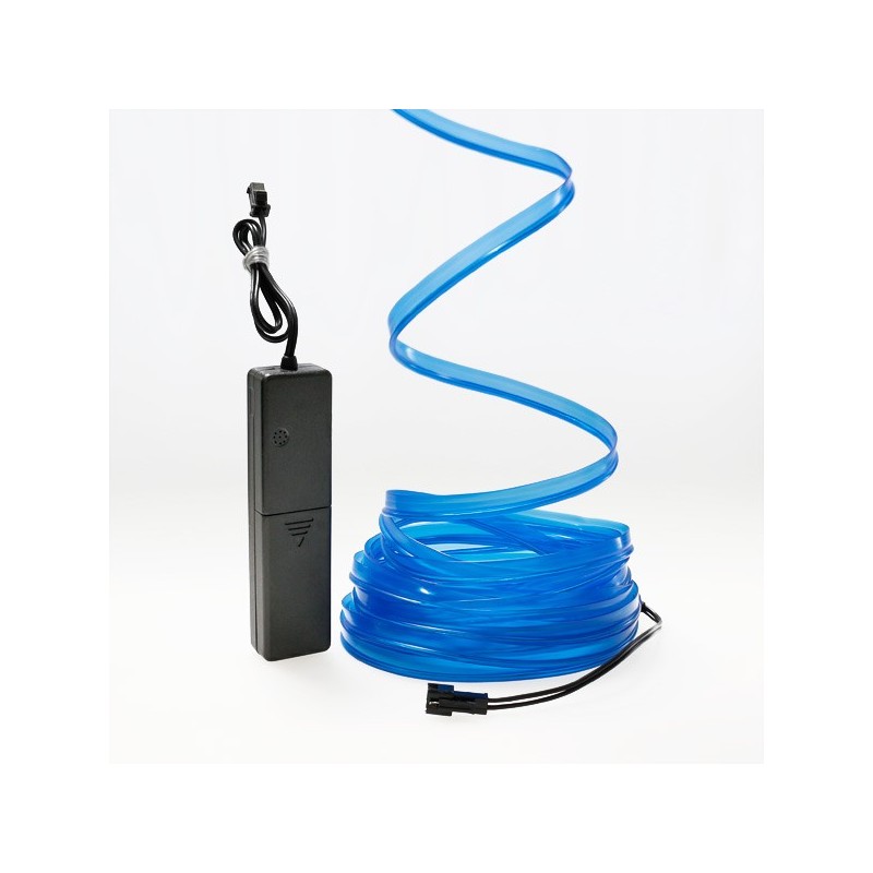 Wire sewable el wire blue 5m with sound sensor battery box