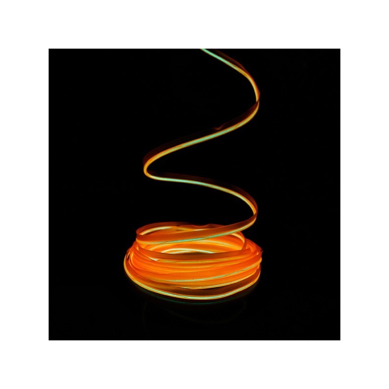 Wire sewable el wire orange 5m with sound sensor battery box