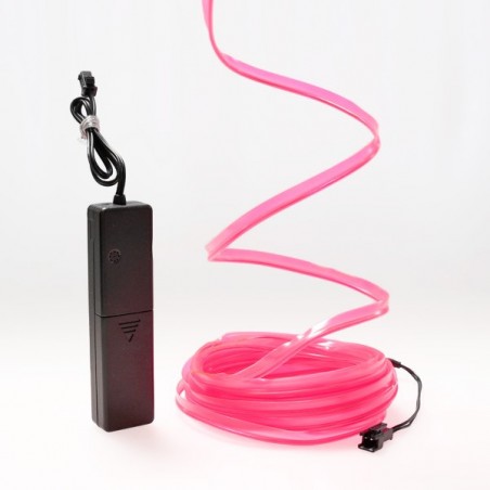Wire sewable el wire pink 5m with sound sensor battery box