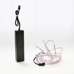 Cable luminoso blanco 2m con caja de pilas sensor de sonido