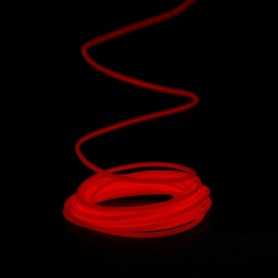 Cable luminoso rojo 2m con caja de pilas sensor de sonido