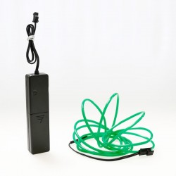 2m grünes Lichtkabel mit Batteriegehäuse und Tonsensor