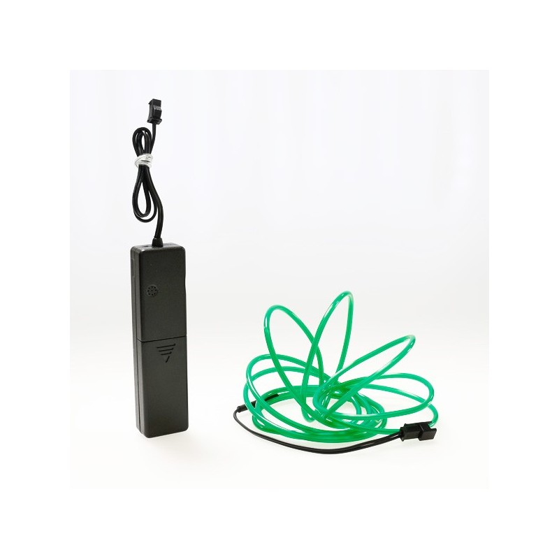 2m grünes Lichtkabel mit Batteriegehäuse und Tonsensor