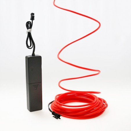 El wire rouge 5m avec alimentation piles capteur de son