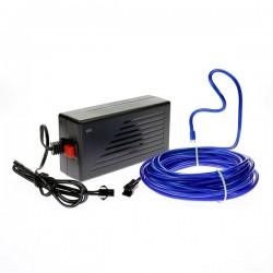 Neonröhre für Hausdekoration, blau, 5m, mit 220V-Anschluss + Blinklicht