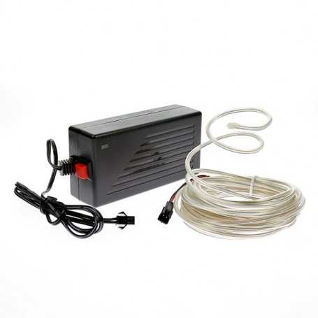 Cable luminoso flex blanco de 5 m para decoración del hogar con transformador 220V + intermitente