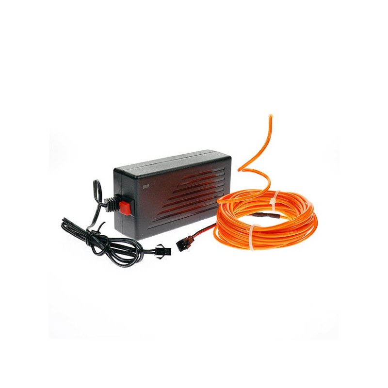 Neonröhre für Hausdekoration, orange, 5 m, mit 220-V-Stromversorgung + Blinklicht