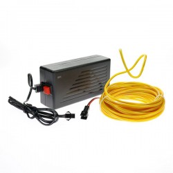 Cable luminoso flex amarillo de 5 m para decoración del hogar con transformador 220V + intermitente