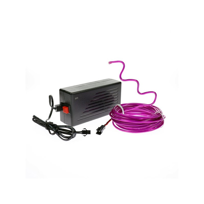 Neonröhre für Hausdekoration, flexibel, violett, 5m, mit 220V-Anschluss + Blinklicht