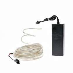 Cable luminoso flexiforme de ocio creativo blanco a pilas de 5 m